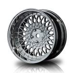 MST Drift veljed BBS BMW matt-hõbedane, muudetav offset (4 tk)