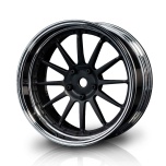 MST Drift wheels 12-spoke, matt black/silver, changable offset (4pcs)