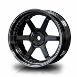 MST Drift wheels 6-spoke, silver/black-chrome, changable offset (4pcs)