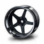 MST Drift 5-spoke GT wheels, silver/black matte, changable offset (4pcs)