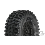 Proline Hyrax 1.9" G8 Rock Terrain Truck Tires Mounted on Impulse Black Plastic Internal Bead-Loc Wheels (2)