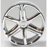 Robitronic 6-spoke wheels, 12mm hex, chrome (4 pcs)