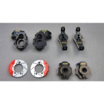 Samix TRX-4 brass knuckle & hub carrier & portal knuckle cover & scale brake rotor & caliper set (249g)