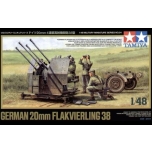 Tamiya 1:48 German 20mm Flakvierling 38 w/4 figures