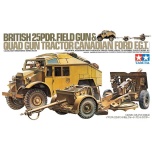 Tamiya 1:35 British 25Pdr.Field Gun & Quad Gun Tractor Canadian Ford F.G.T