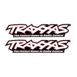 Traxxas decal sheet, TRAXXAS white logo over black base, length 11 cm, 2 pcs