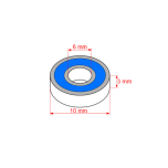 Ball Bearing 6x10x3mm MR106-2RS (4)