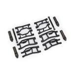  Suspension kit, Mini Maxx® WideMaxx®, black (includes front & rear suspension arms, front toe links & outer half shafts (extended))