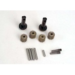 Planet gears (4)/ planet shafts (4)/ sun gears (2)/sun gear alignment shaft (1) all hardened steel