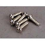 Screws, 2x6mm roundhead self-tapping (6)