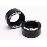 Tires, rubber (2) (fits Traxxas wheelie bar wheels)