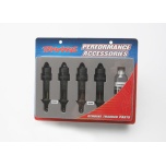 Shocks, GTR hard-anodized, PTFE-coated aluminum bodies with TiN shafts (fully assembled w/o springs) (4)
