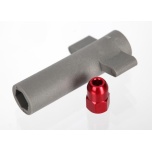 Antenna crimp nut, aluminum (red-anodized)/ antenna nut tool