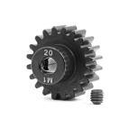 Gear, 20-T pinion (1.0 metric pitch) Hardened steel (fits 5mm shaft)
