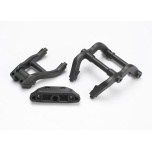 Wheelie bar mounts/ rear skidplate (black)