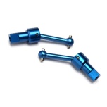 Driveshaft assembly, front/rear, 6061-T6 aluminum (blue-anodized) (2) (LaTrax Rally)