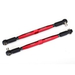 Toe links, X-Maxx, red-anodized, 7075-T6 aluminum (2)