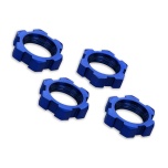 wheels-Mutter, Splined, 17mm, Serrated (Blue-Anodized) (4)