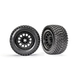 Tires & wheels, assembled, glued (XRT® Race black wheels, Gravix® tires, foam inserts) (left & right)