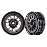 Traxxas Wheels, Method 105 1.9" (black chrome, beadlock) (beadlock rings sold separately) TRX-4