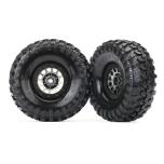 Traxxas rehvid ja veljed (Method 105 must-kroom beadlock velg, Canyon Trail 1.9" rehvid, foam sisu) (1 vasak, 1 parem) TRX-4