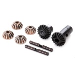 Gear set, differential (output gears (2), spider gears (4), spider gear shaft (2))