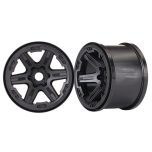Wheels, 3.8" (black) (2) (17mm splined)