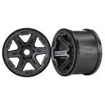 Wheels, 3.8" (black) (2) (17mm splined)