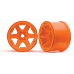 Wheels, 3.8" (orange) (2) (17mm splined)