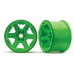 Wheels, 3.8" (green) (2) (17mm splined)