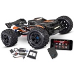 Traxxas Sledge 4WD 1/8 Truggy RTR, Orange (w/o battery/charger) + LED bars + Traxxas Link BT module