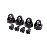 Shock caps, aluminum (black-anodized), GT-Maxx® shocks (4)/ spacers (4) (for Sledge™)
