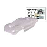 Body, Mini XRT® (clear, requires painting)/ window masks/ decal sheet (includes front & rear body latches, hardware) (for clipless mounting)