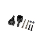 Steering blocks 2WD, extreme heavy duty, black (left & right) (for use with #9180, 9181, 9182)